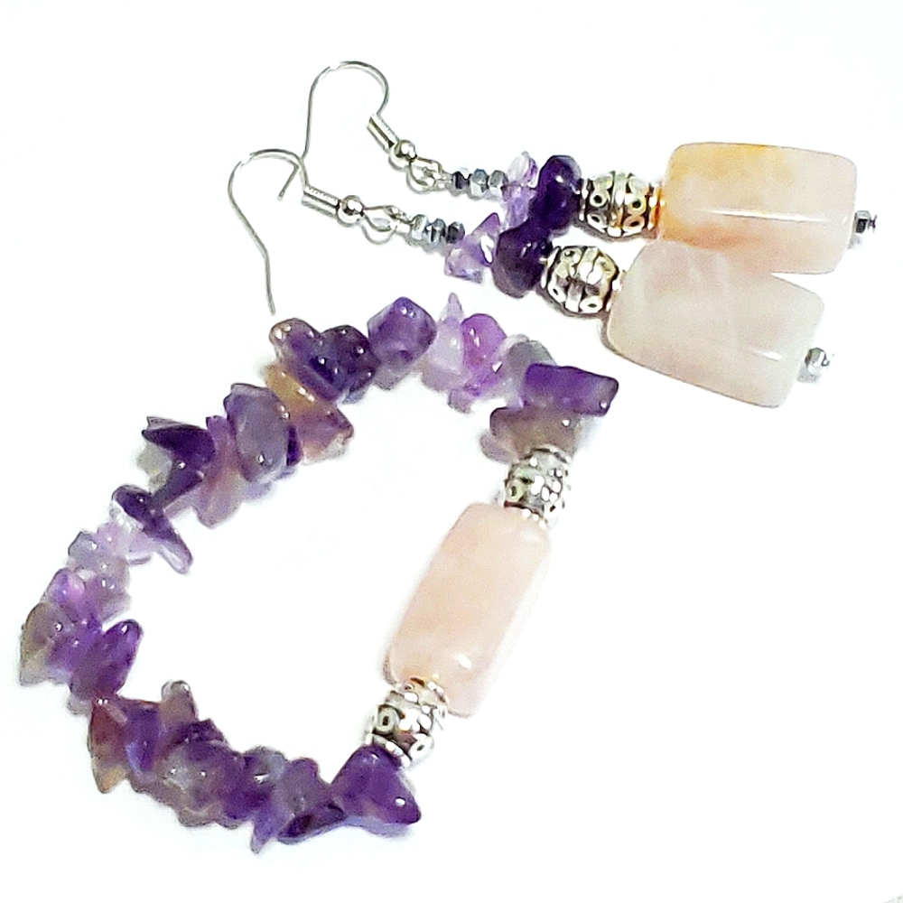 ❤ Handcrafted Beautiful Earrings and bracelet set